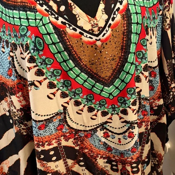 Gypsieblu Bohemian Multicolor Kaftan - Picture 3 of 8